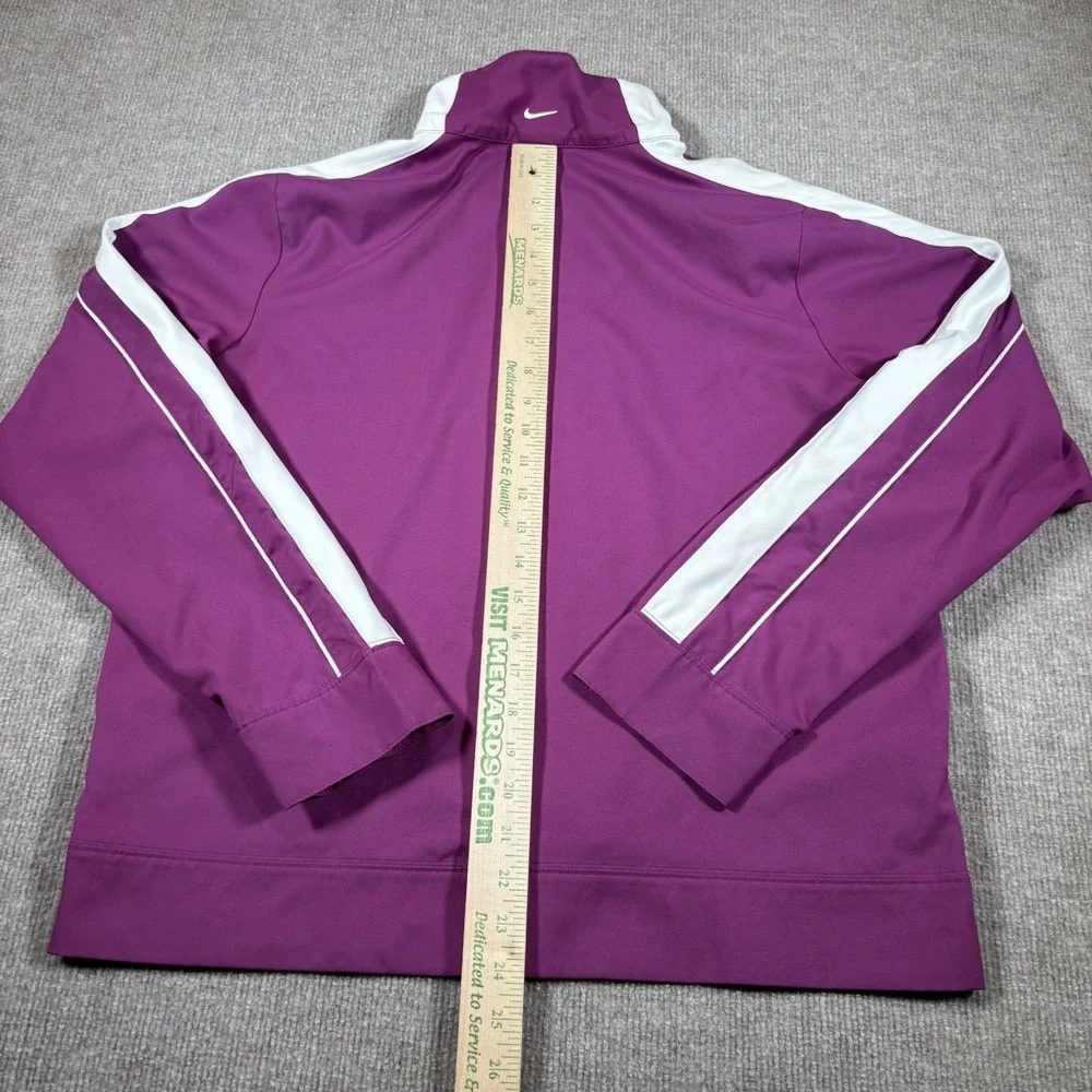 Vintage Nike Jacket Womens L Full Zip Purple Nike Fit Dry Lightweight‎ Logo Y2K